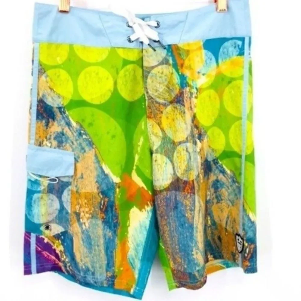Gooch mens psychedelic swim trunks 28 BoxF